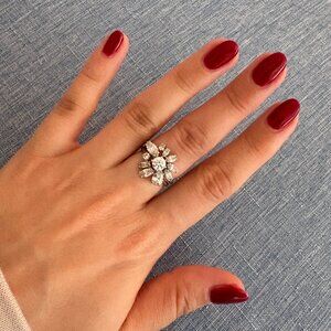 Swarovski Gema Cocktail Pair Ring - Size 50 (US 4 3/4)